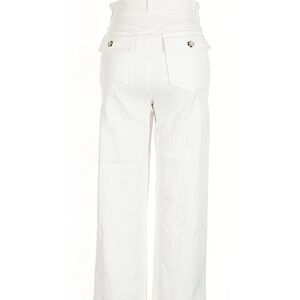 SPANX White High-Rise Wide-Leg Jeans with Flap Back Pockets